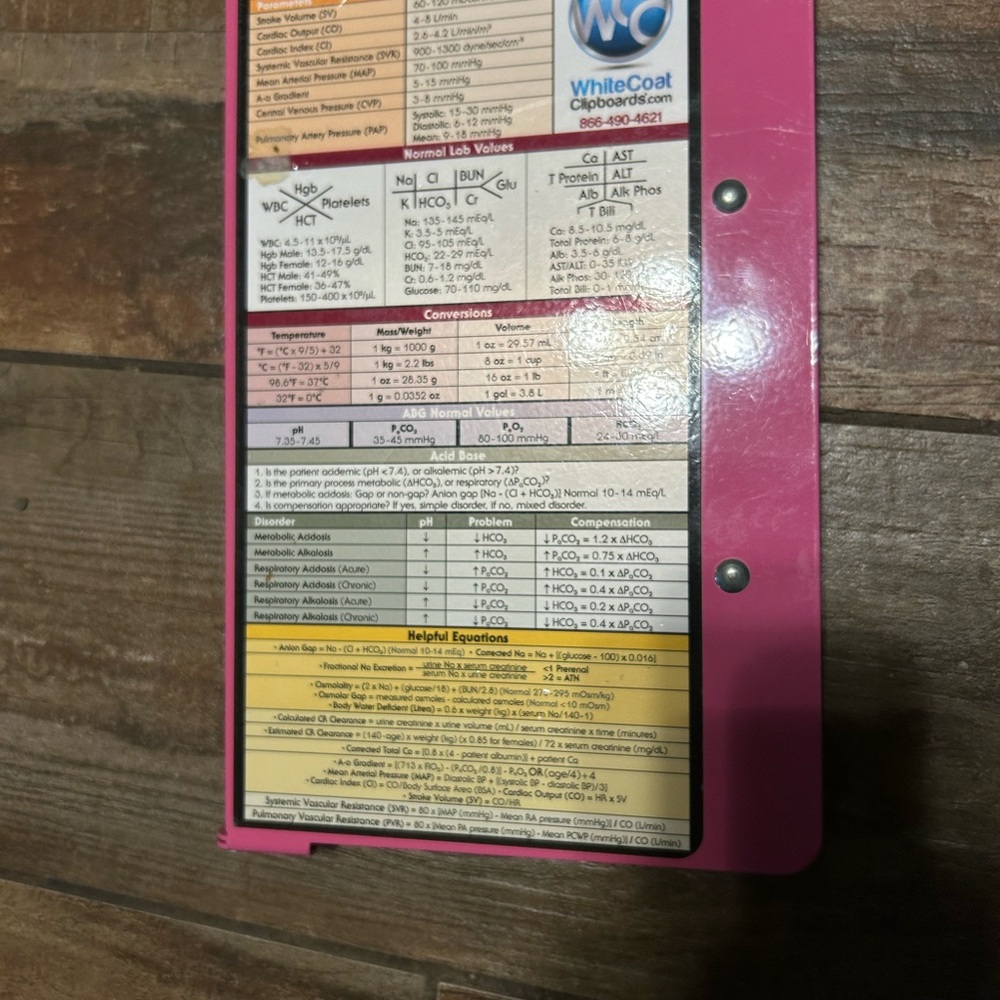 Pink Clipboard with WhiteCoat Logo